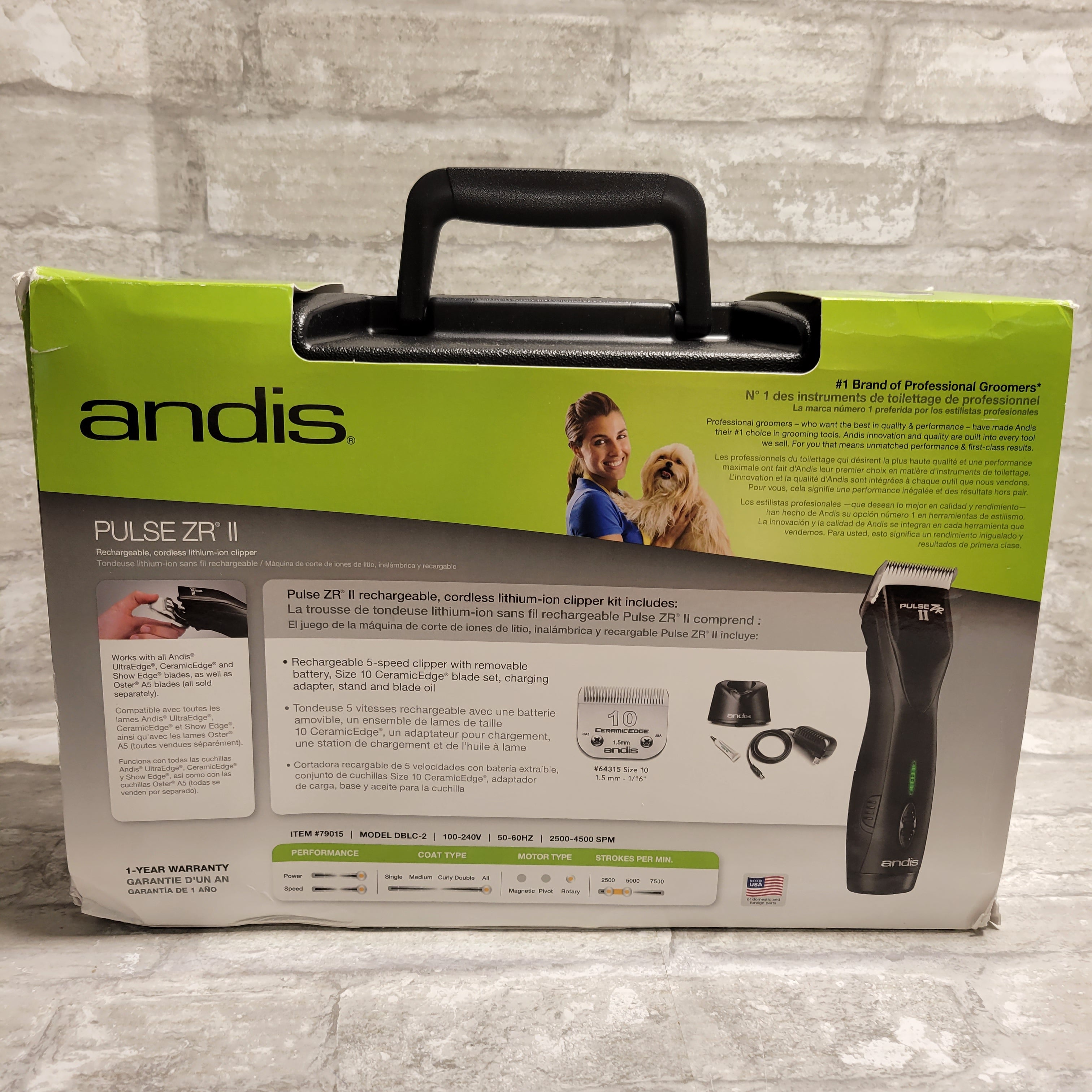 Andis Pulse ZR II Rechargeable, Cordless Lithium-Ion Pet Clipper (8035457171694)
